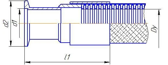 Металлорукав для вакуумных соединений по стандарту KF (Б601)